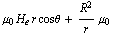 μ_0H_er cosθ + R^2/rμ_0
